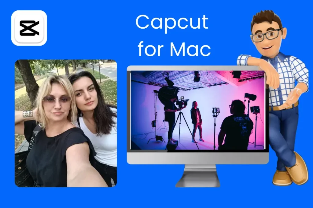 capcut for Mac special banner with capcut logo and with some other related images 