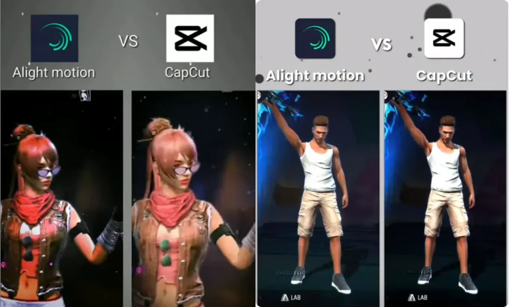 capcut and alight motion video editor comparsion banner