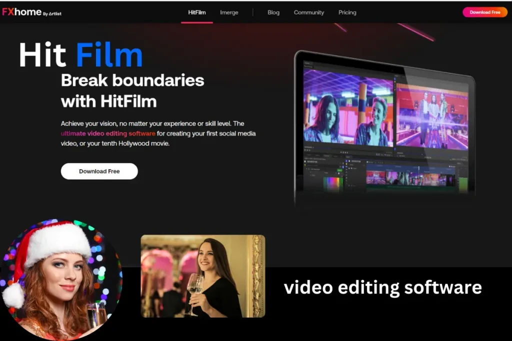 Hit Film video editor with image banner