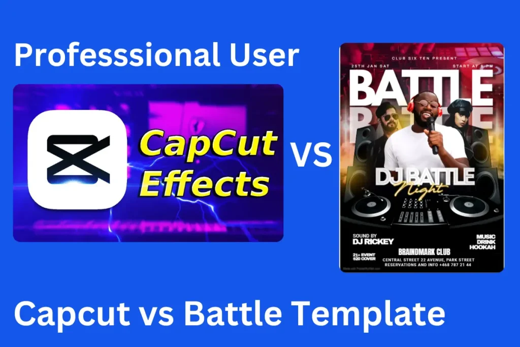 Capcut vs Battle Template comparsion banner with capcut logo 